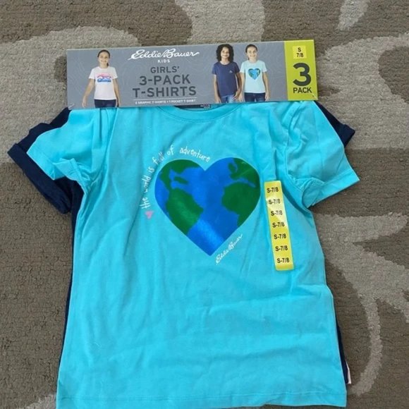NWT Eddie Bauer Youth 3-pack Tee - Picture 8 of 9